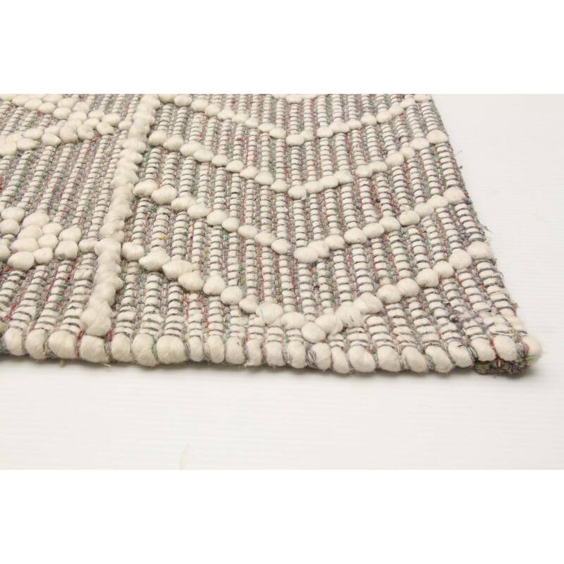 ECARPETGALLERY Braid weave Sienna Cream Wool Rug - 5'11 x 8'11