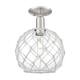 Option Brushed Satin Nickel / Clear Glass with White Rope