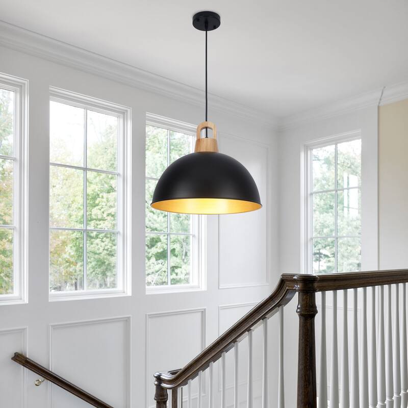 1 - light Industrial Dome Pendant Modern Hanging Lamp for Dining Room Living Room Foyer