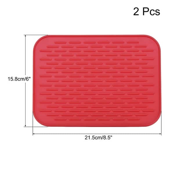 dimension image slide 3 of 5, Dish Drying Mat Set, Under Sink Drain Pad Heat Resistant for Kitchen - 8.5 x 6 x 0.24 inch