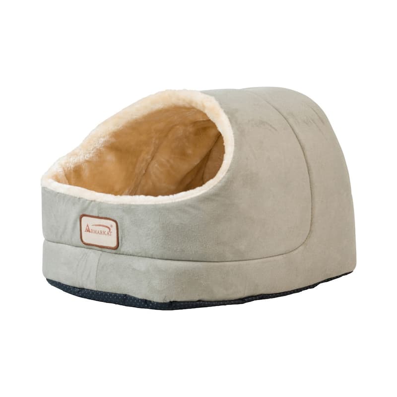 faux suede Cat Bed and Cave - 18"L x 14"W x 12"H