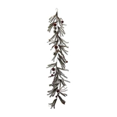 Tinsel Garland with Ornaments - 72.0"L x 7.88"W x 4.75"H