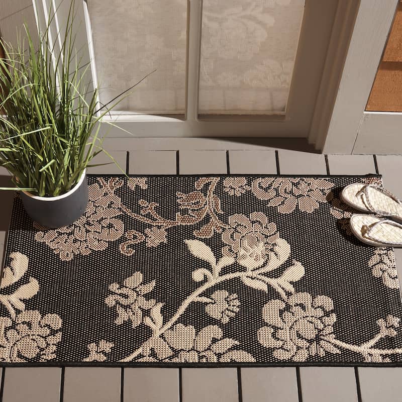 SAFAVIEH Courtyard Vernelle Arvyda Outdoor Waterproof Patio Backyard Rug