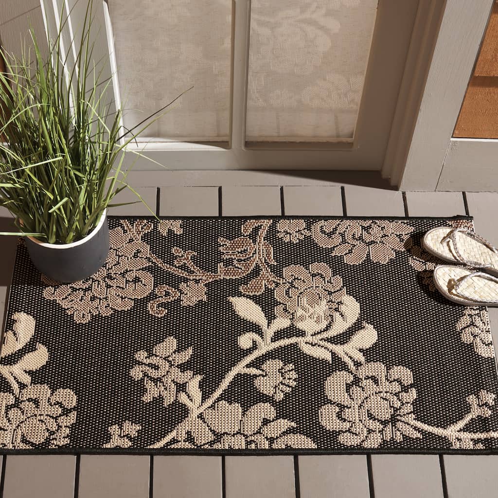 SAFAVIEH Courtyard Vernelle Arvyda Outdoor Waterproof Patio Backyard Rug