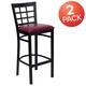 Option Burgundy Vinyl Seat/ Black Metal Frame