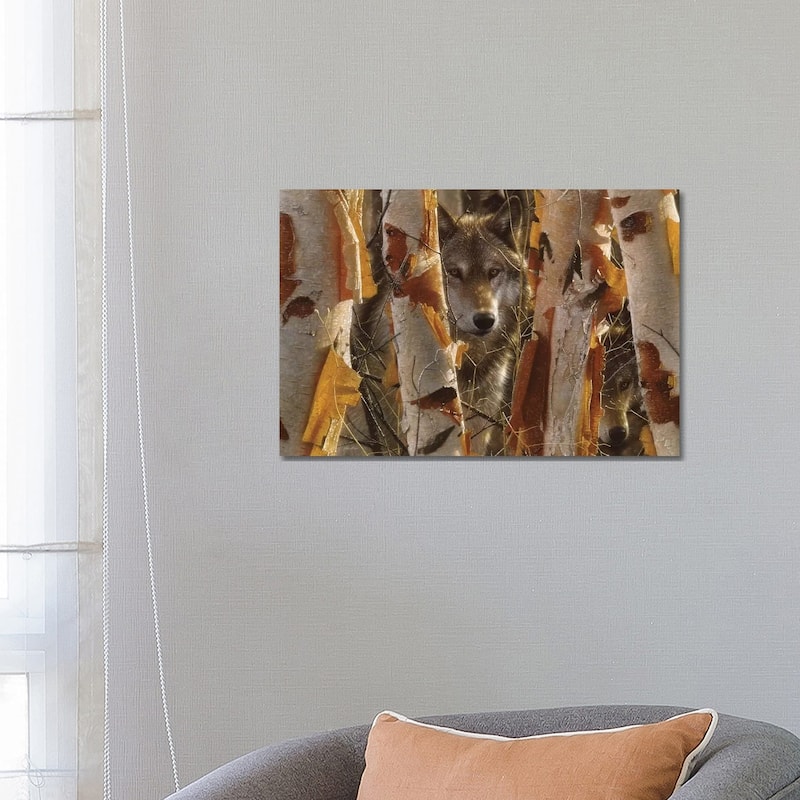 iCanvas "Wolf Guardian, Horizontal" by Collin Bogle Canvas Print - 18x26x1.5