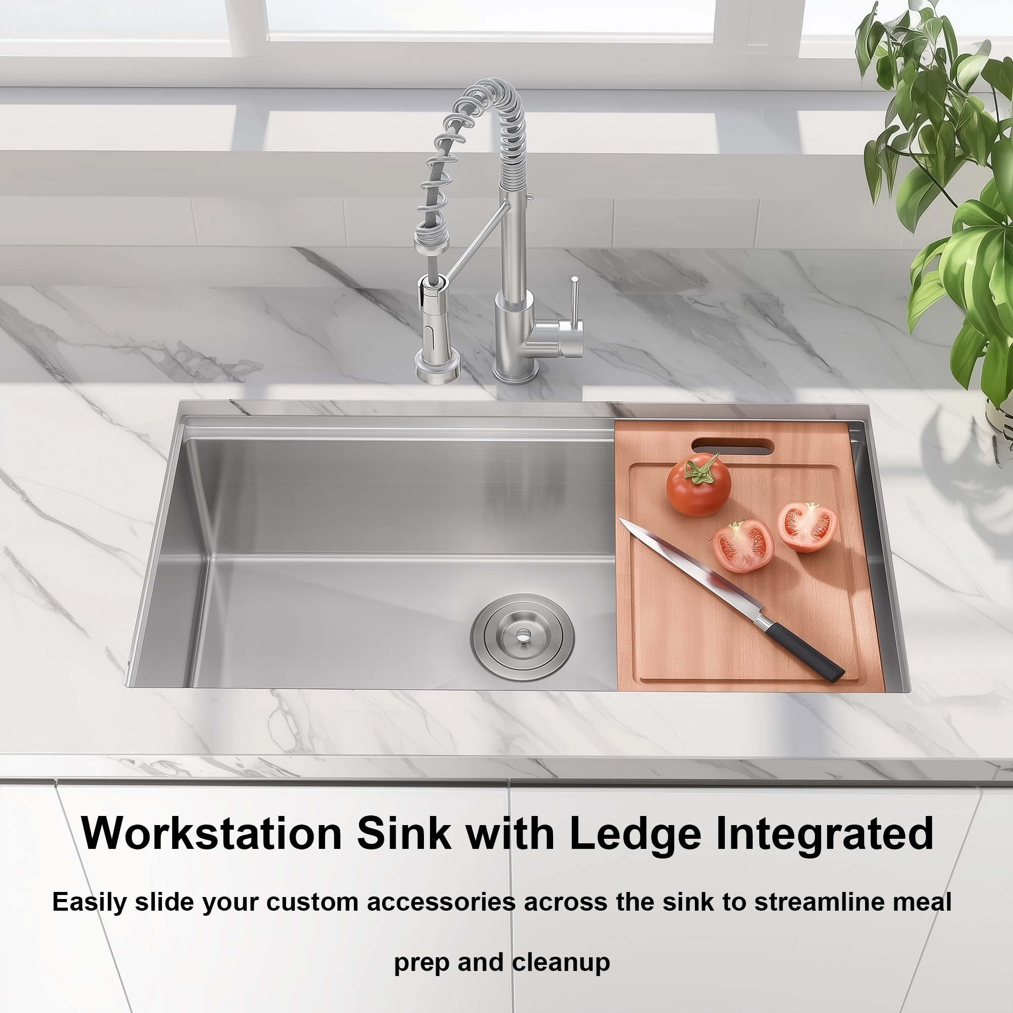 30 Undermount Workstation Sink-30 x 18 Inch Undermount Stainless