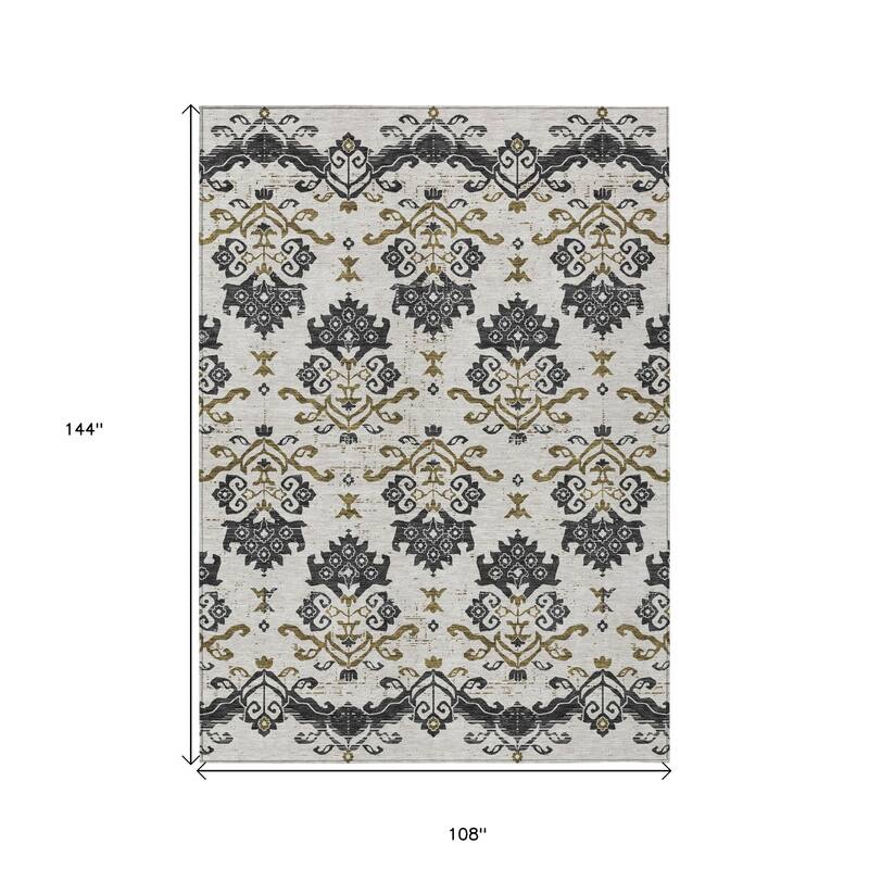 HomeRoots Oriental Transitional Rectangle Outdoor Rug