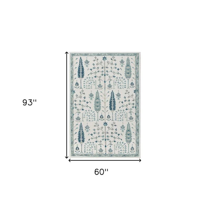 Dahoy Hand Tufted Floral Traditional Area Rug By HomeRoots