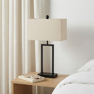 Rectangular Base Table Lamp Rectangular Table Lamps Metal Base - Set Of 2, 25