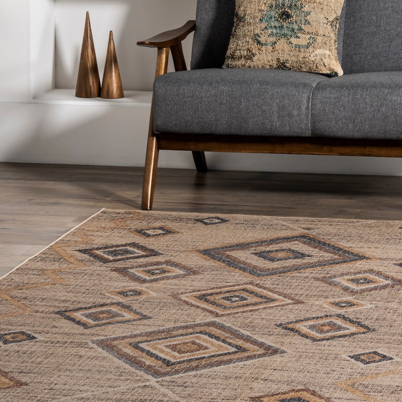 Nuloom Jonie SuperiorWash Bohemian Easy-Jute Machine Washable Area Rug
