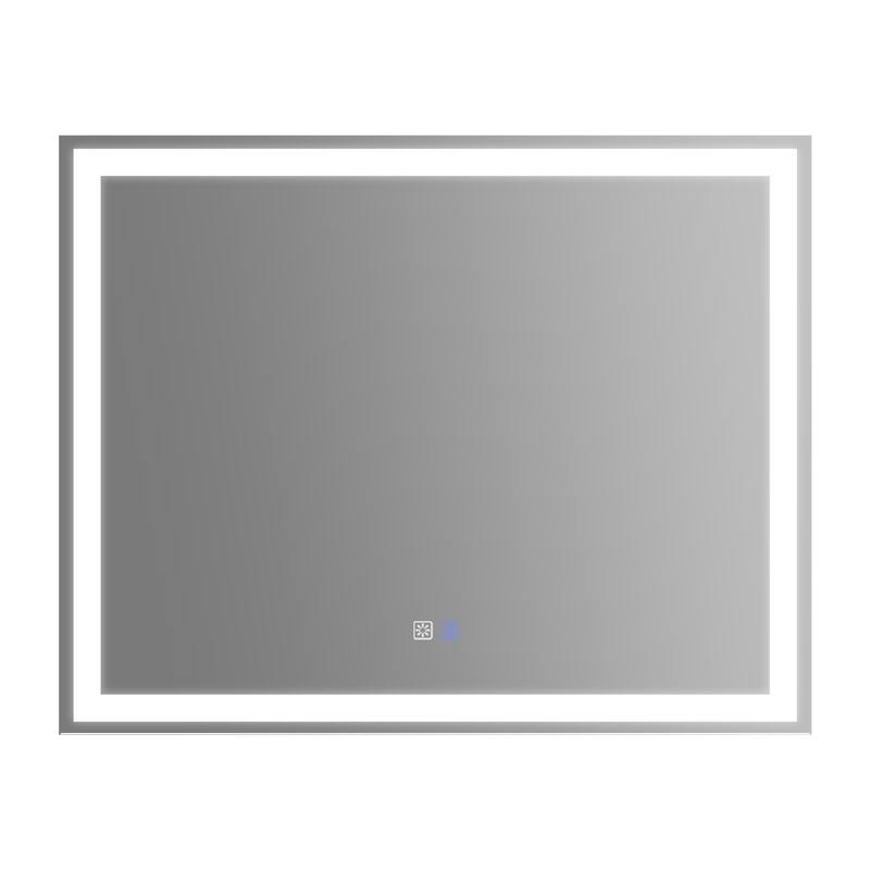 Wall Mounted Bathroom Rectangle Front And Back light LED Mirror With Anti Fog And Dimmable