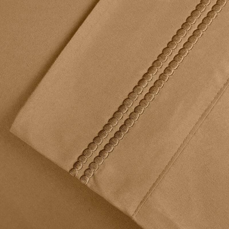 Superior Wrinkle Resistant Embroidered Microfiber Bed Sheet Set