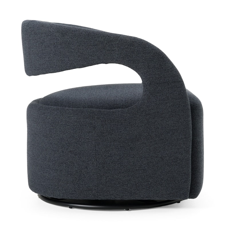 Divani Casa Vance Modern Sand Fabric & Wood Accent Chair