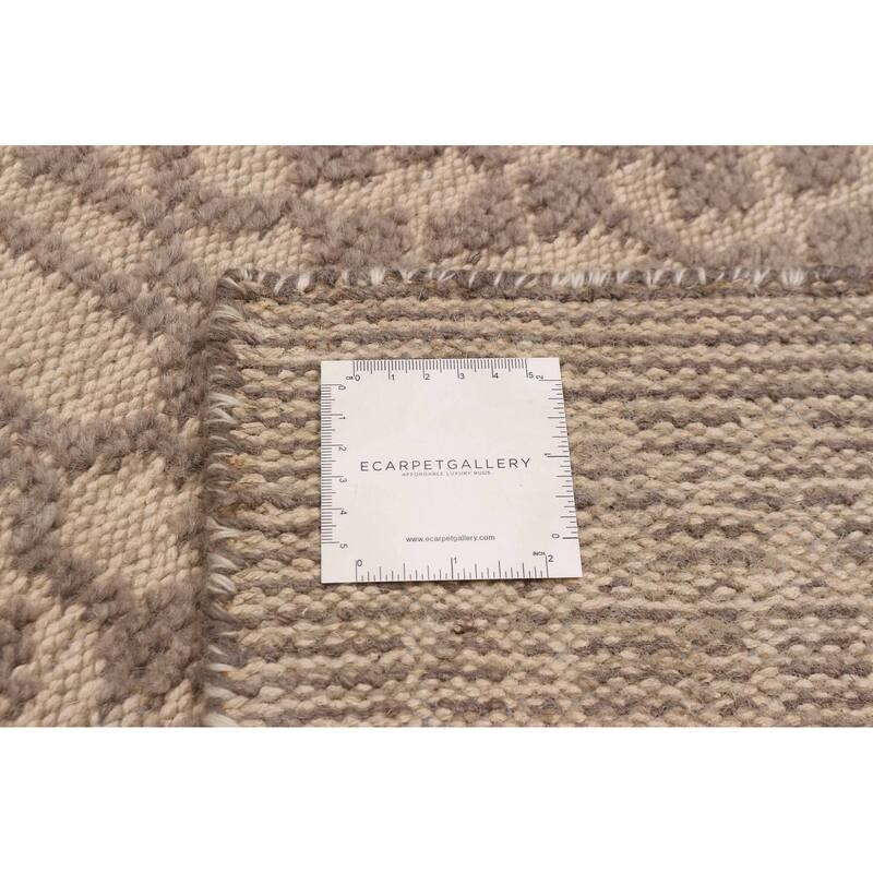 ECARPETGALLERY Hand-knotted Tangier Taupe Wool Rug - 7'10 x 9'7