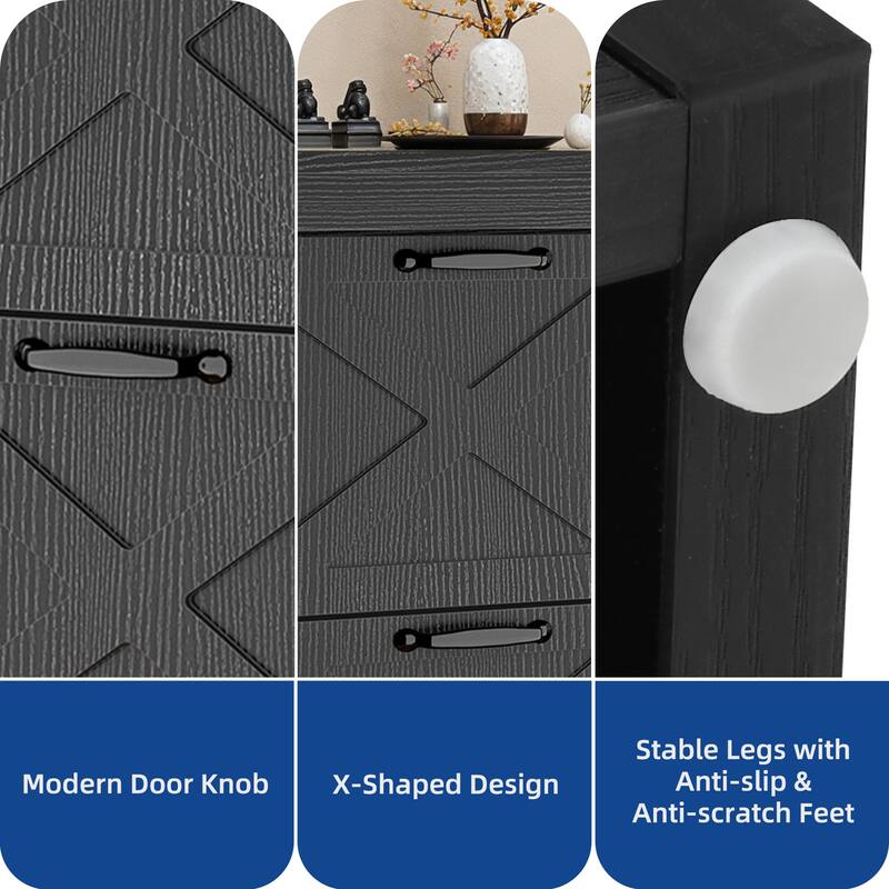 Moasis Shoe Storage Cabinet with 4 Flip Drawers, Narrow Shoes Rack Organizer for Entryway