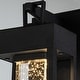 preview thumbnail 5 of 6, Modern LED Outdoor Black Dusk to Dawn Sensor Wall Lantern Sconce with Seeded Glass and built-in GFCI Outlets