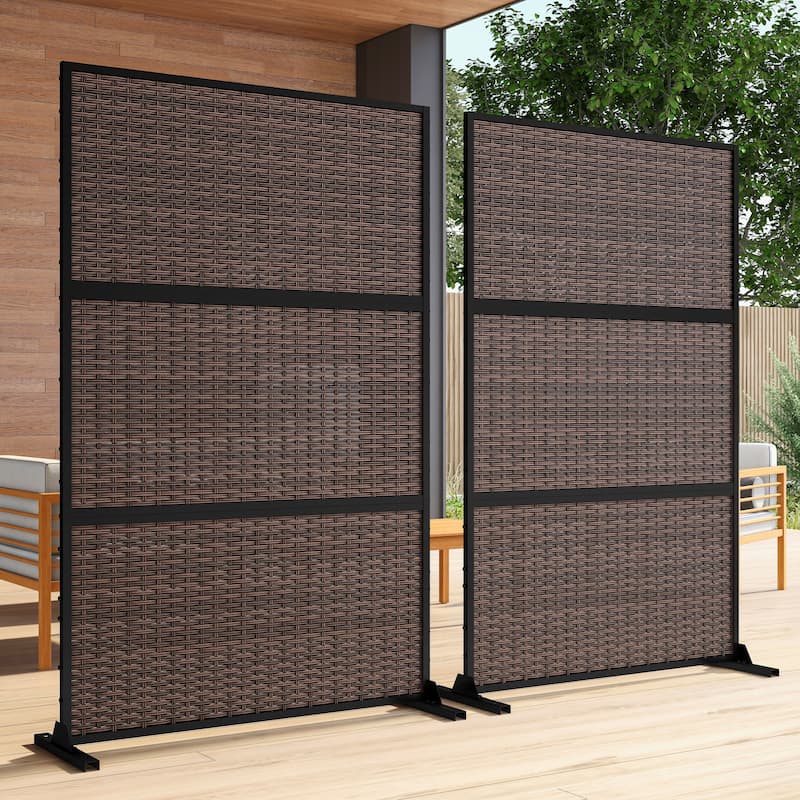 Privacy Screen Outdoor Free Standing Outdoor Screen Panel - 72"H x 47"W