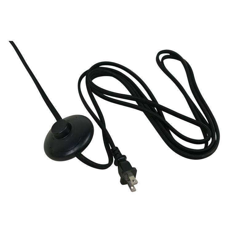 NADAAL STUDIOS Auren Floor Lamp, Mid‑Century Design, Steel Tripod Base with Linen Blend Shade, 8‑ft Fabric Cord, Black