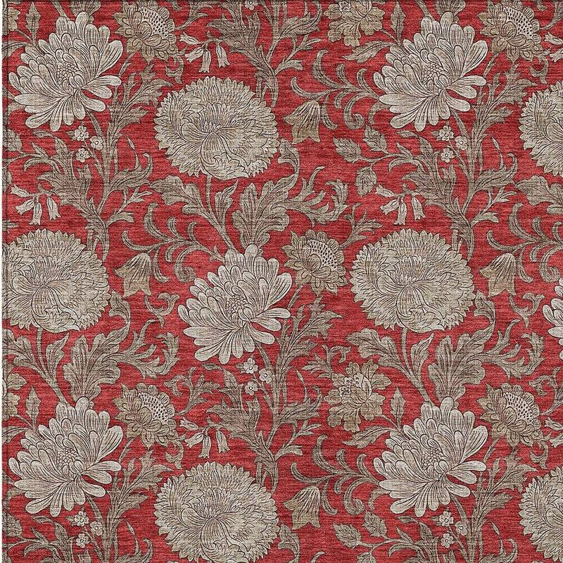 HomeRoots Floral Transitional Rectangle Outdoor Rug