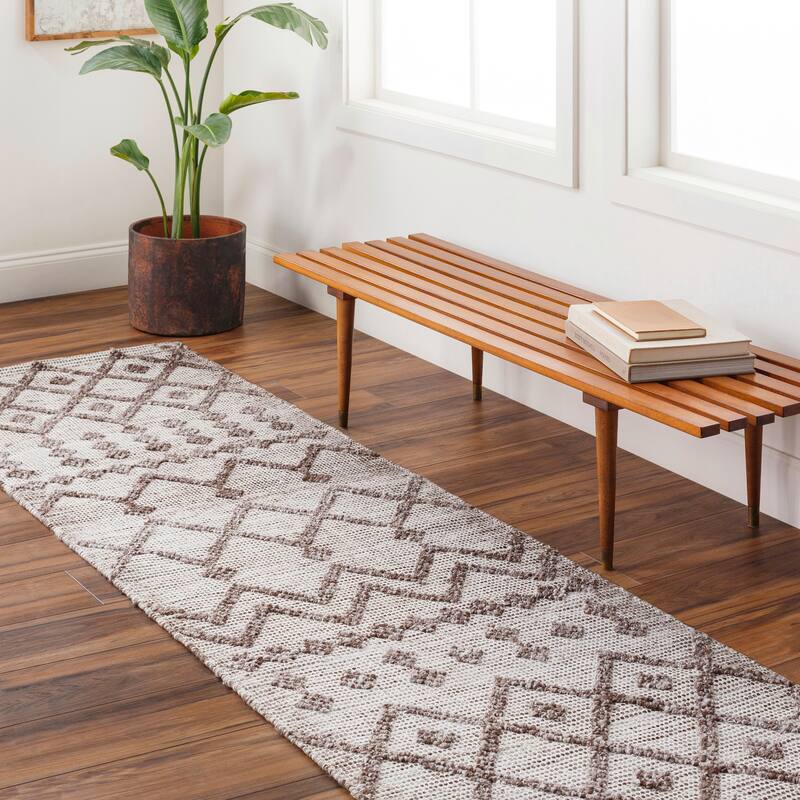 Liliya Handmade Performance Outdoor Safe Area Rug - 2'6" x 8' - Brown