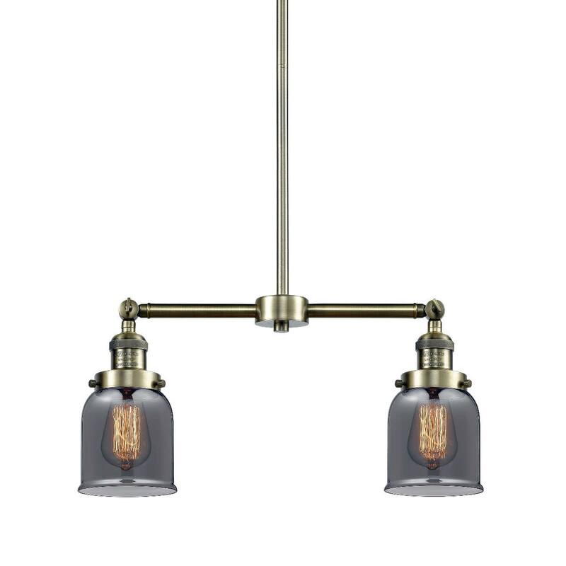 Innovations Lighting Small Bell 2 Light 21" Wide Linear Chandelier