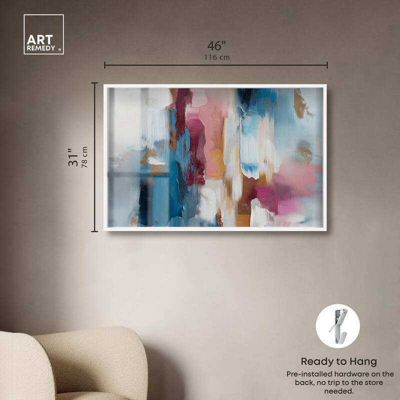 Rosy and Ocean Hues II Shadowbox by Art Remedy