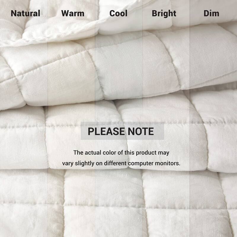 Harbor House French Flax Linen Garment Washed Quilt Set