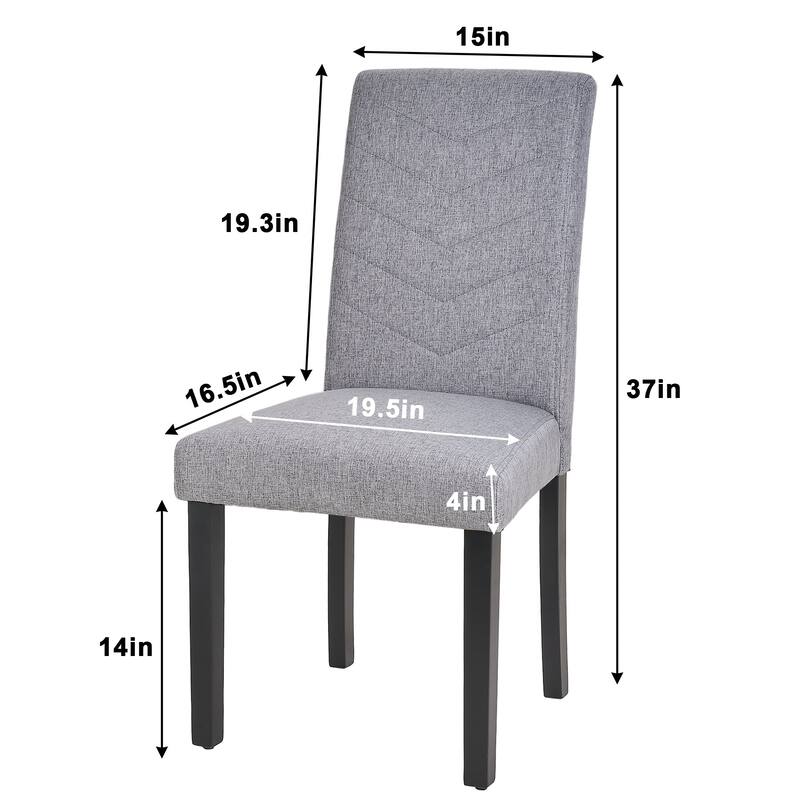 VECELO Upholstered Dining Chairs Set of 2/4/6 Parson Classic Upholstered Dining Chair Modern Parson Chairs