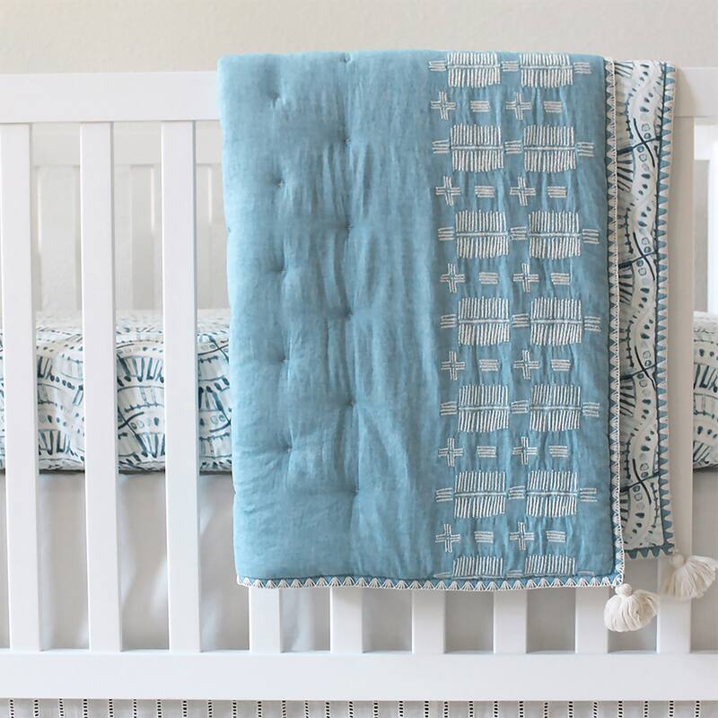 Crane Baby Quilted Blanket