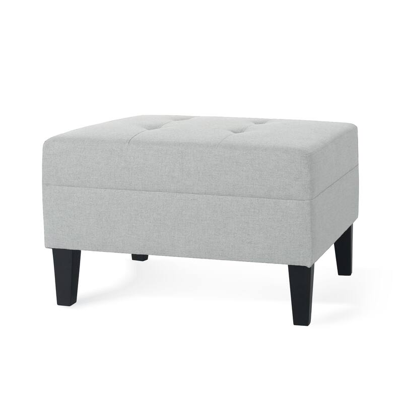Tiernan Tufted Fabric Ottoman by Christopher Knight Home