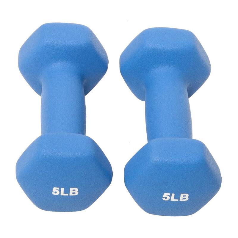 Sporzon! Neoprene Coated 3 Pairs Metal Handheld Dumbbell Weight Set w/ Stand - 13 x 5 x 5 inches