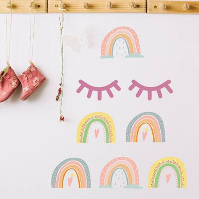 Walplus Cute Bedtime Rainbows Children Kids Wall Stickers Nursery Decor