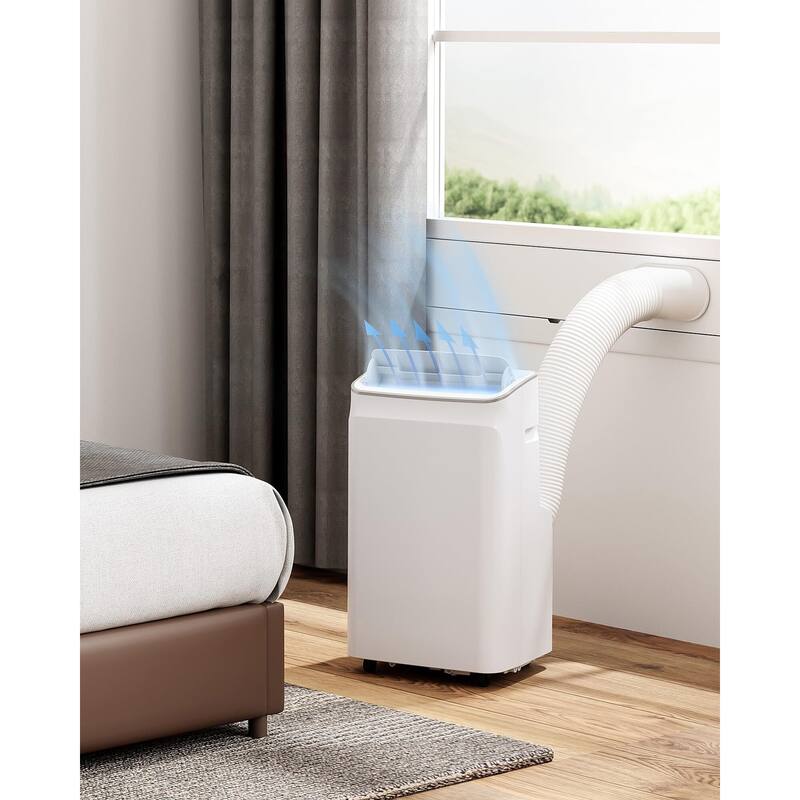 12,000 BTU Portable Air Conditioner, A/C for Rooms up to 550 Sq. Ft, Built-in Dehumidifier - White