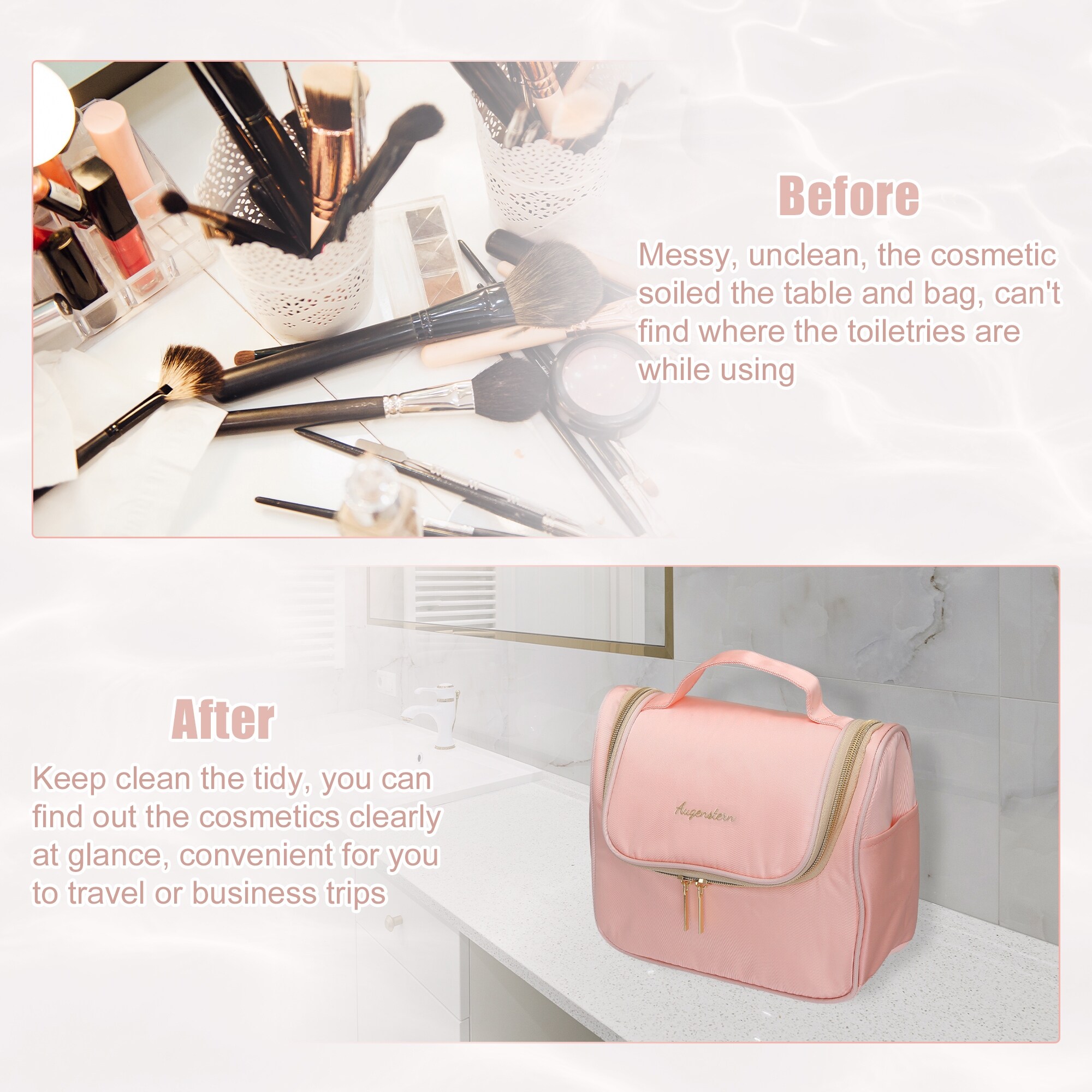 Large Toiletry Bag Hanging Makeup Bag Travel Makeup Organizer Waterproof - 9.17"x7.48"x4.13" - Bed Bath & Beyond - 42474192 Large Toiletry Bag Hanging Makeup Bag Travel Makeup Organizer Waterproof - 9.17"x7.48"x4.13" - Bed Bath & Beyond - 42474192