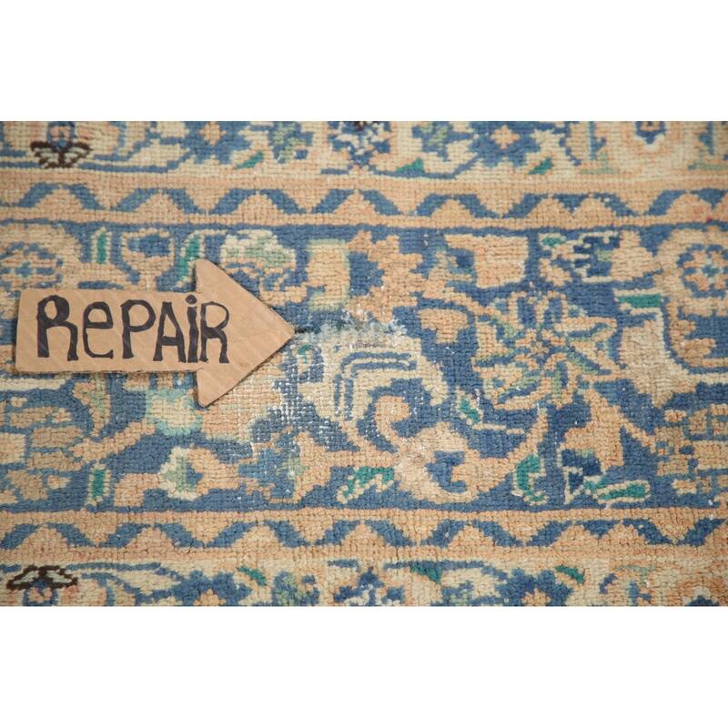 Hand Knotted Oriental 100% Wool Carpet Traditional Medallion Peach Mashad Area Rug - 11' 0'' X 7' 11''