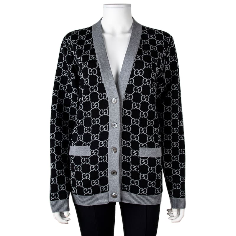 Gucci Reversible GG Wool Jacquard Cardigan
