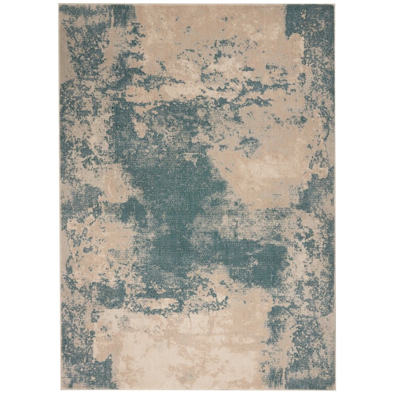 Power Loomed Abstract Modern Stain Resistant Area Rug - 70' X '46' X '0.5
