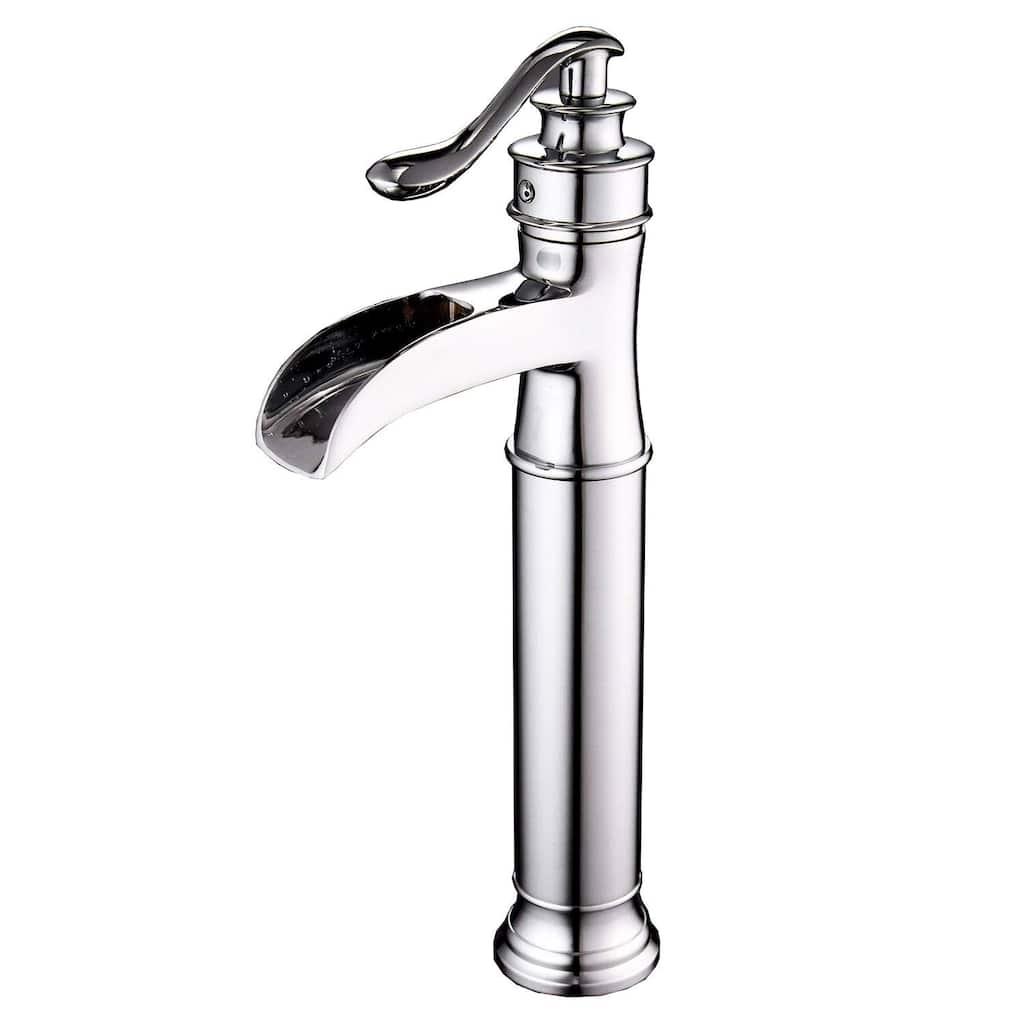 Vibrantbath Vessel Sink Faucet Single Handle Waterfall Bathroom