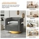preview thumbnail 43 of 114, HULALA HOME Carisa Modern Upholstered Swivel Open-Back Barrel Chair with Golden Base