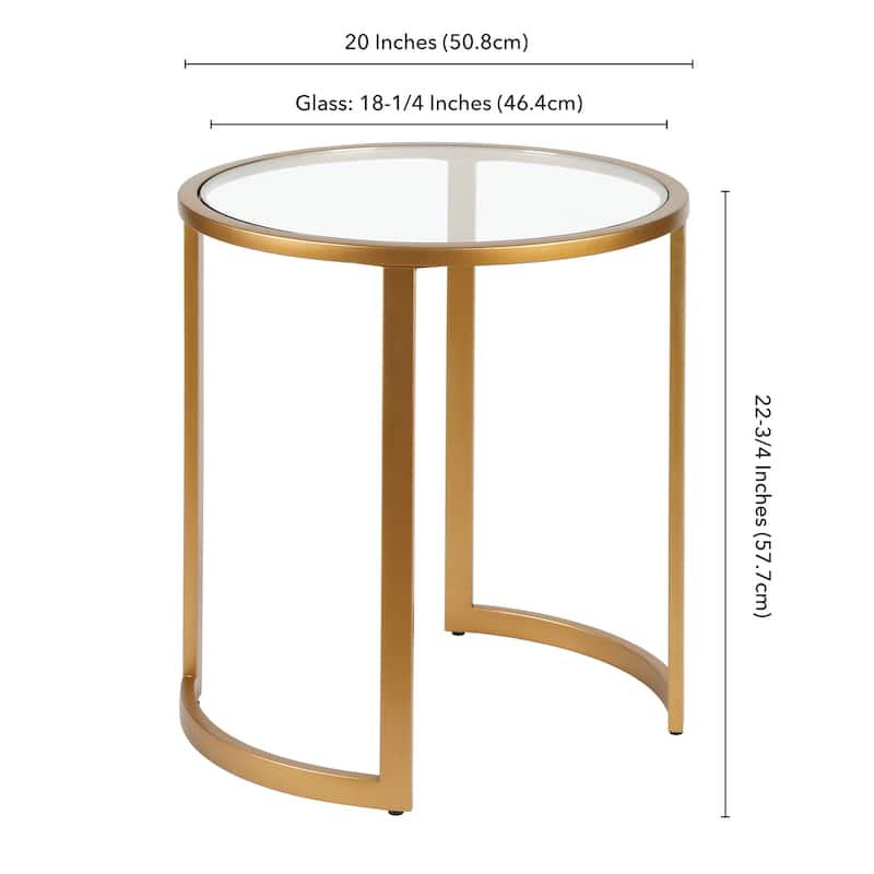 Mitera 20" Wide Round Side Table - 20" Wide