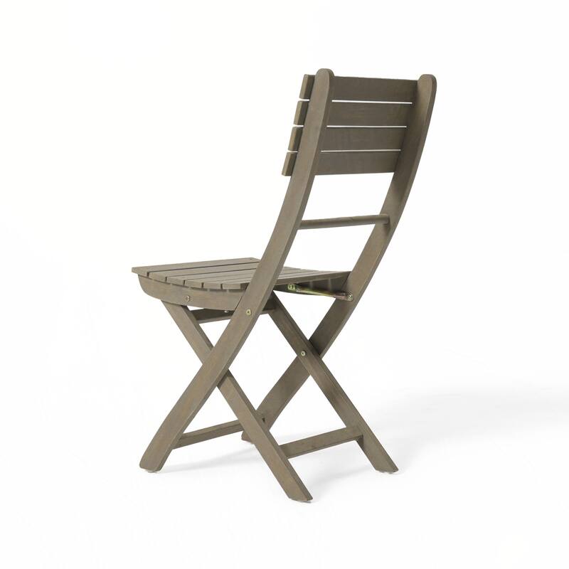 Outdoor Acacia Wood Folding Dining Chair (Set of 2)