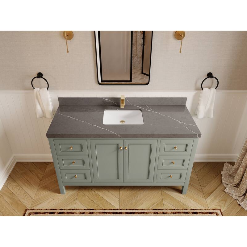 Willow Collections 60 in. W x 22 in. D Nashville Single Sink Bathroom Vanity with Countertop