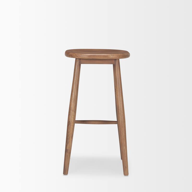 Ernest Medium Brown Wood Bar Stool