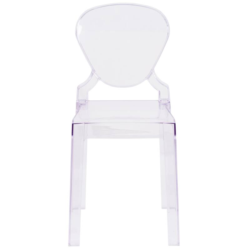 Chair with Tear Back in Transparent Crystal - Wedding Chairs - 15.75"W x 19.5"D x 32.25"H