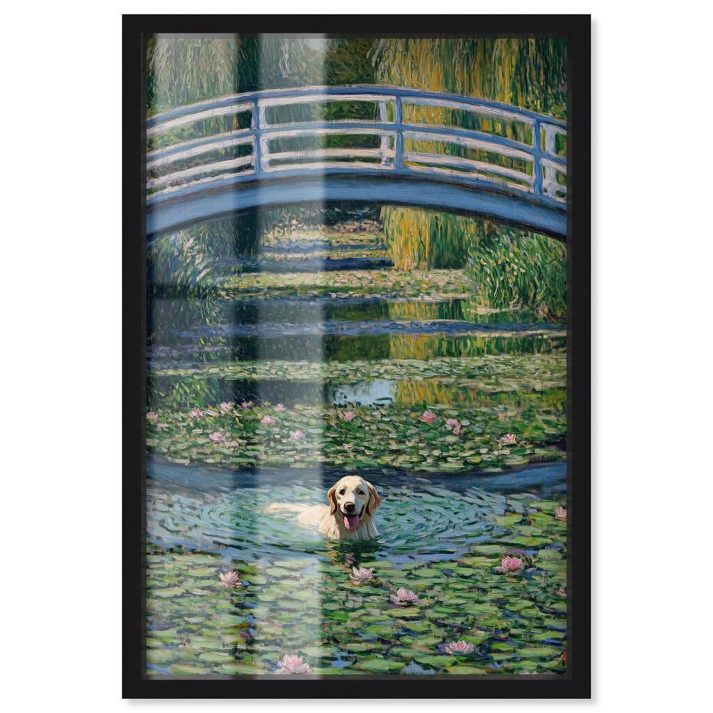 The Pond Under the Bridge Shadowbox by Art Remedy