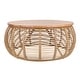preview thumbnail 5 of 11, The Curated Nomad Doolittle Round Rattan Coffee Table Honey