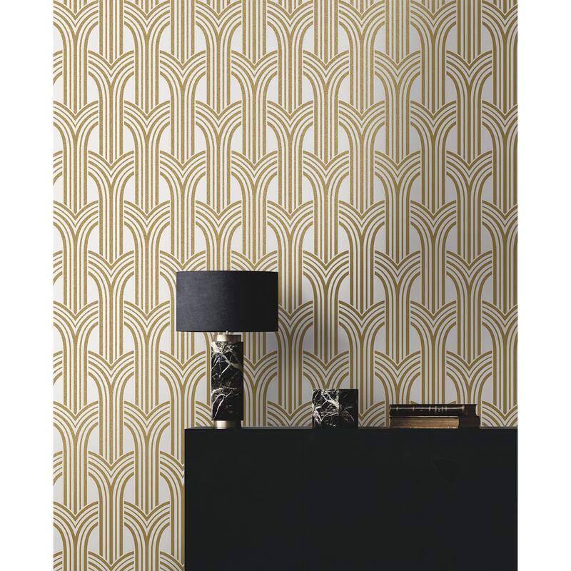 Seabrook Designs Diamond Stripe Glass Beaded Unpasted Wallpaper
