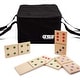 preview thumbnail 6 of 9, GSE™ 28-Piece Giant Wooden Dominoes with Multi-Color Dots, Jumbo Domino Tile Game Set for Outdoor Backyard Lawn Game 10"x5" Pieces