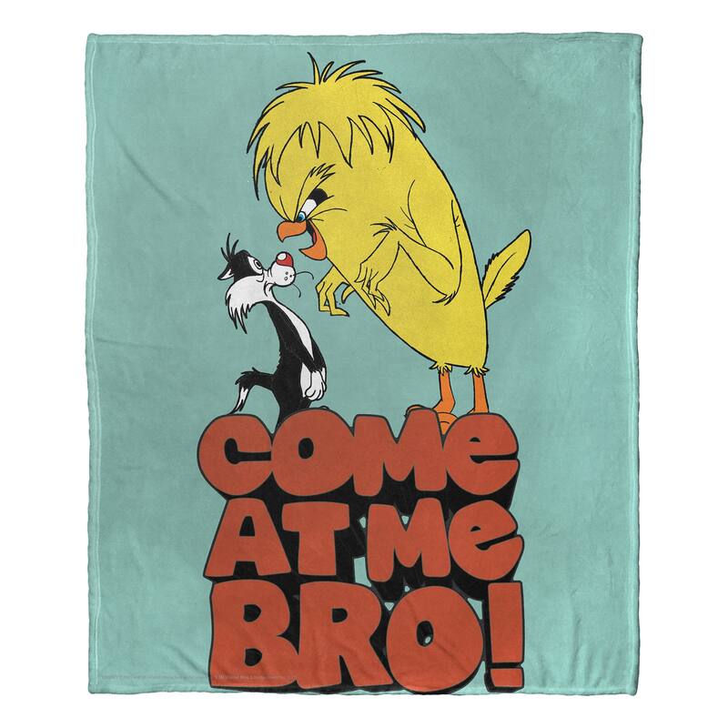 Warner Brothers Looney Tunes Come at Me Bro Silk Touch Throw Blanket